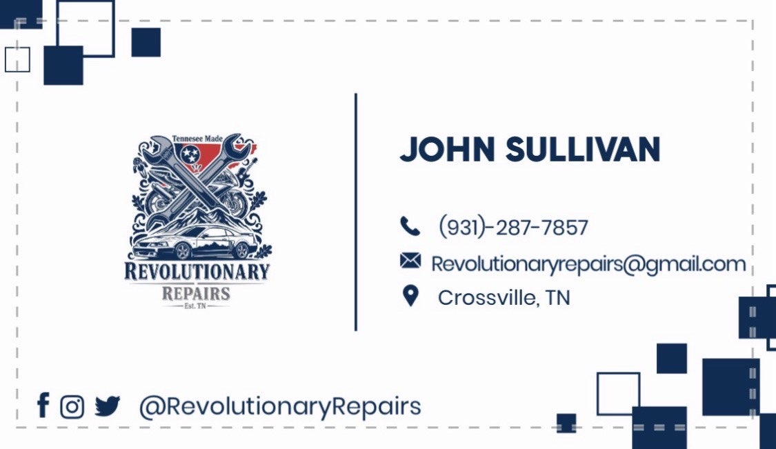 Revolutionary Repairs contact card